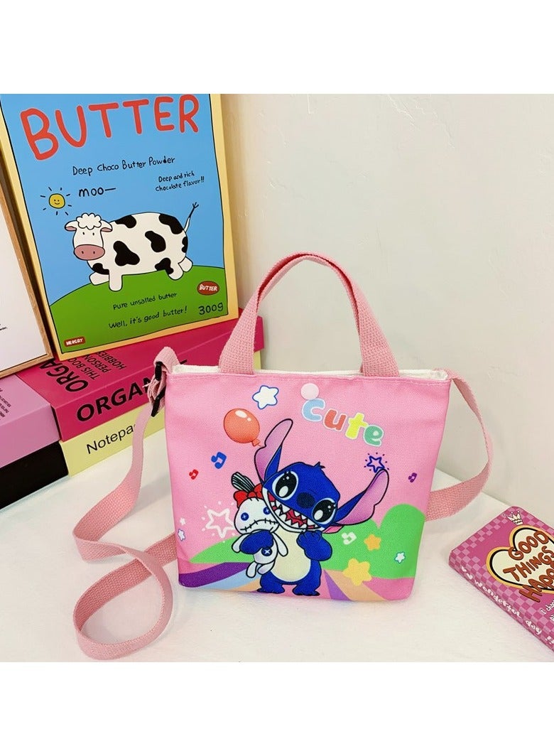 غرزة قماش حقيبة جديدة الكرتون لطيف حقيبة يد المدرسة الابتدائية حقيبة الكتف روضة الأطفال حقيبة كروس بودي - Image 5